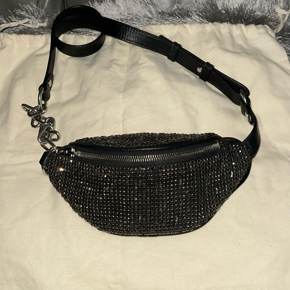 Alexander Wang Handbags - Preloved Alexander Wang bum bag with rhinestones excellent condition silver HW.